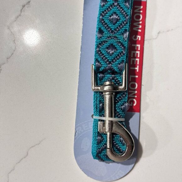 New Dog Turquoise Aztec Southwestern Style 5 foot Leash - Picture 4 of 5